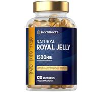 Royal Jelly Capsules 1500mg | 60,000mg per Bottle | Naturally Sourced & Produced by Bees | 120 High Strength Softgels | by Horbaach