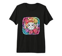 Royal Kawaii Sheep with Roses Premium T-Shirt