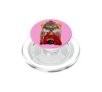 Royal King Cat Sitting on Throne Funny Cats Graphic PopSockets PopGrip for MagSafe