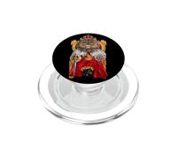 Royal King Cat Sitting on Throne Funny Cats Graphic PopSockets PopGrip for MagSafe