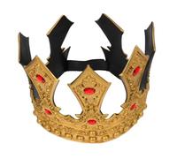 Royal King Crown for Men Rhinestone Prince Crown for Boys Medieval Costume Accessory for Birthdays Cosplay Halloween and Parties