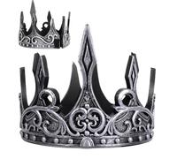 Royal King Crown Prince Cosplay Headpiece, End of Year Prom Headpiece | Medieval King Crown Medieval Headpiece with Exquisite Scroll Pattern, Vintage Bridal Crown Accessory