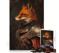 Royal Knight Fox Jigsaw Puzzles for Adults1000 Pieces Mind Skill Toy Quiet Hobby Design Assembly (38x26cm)