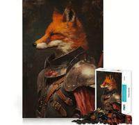 Royal Knight Fox Jigsaw Puzzles for Adults1000 Pieces Mind Skill Toy Quiet Hobby Design Assembly (38x26cm)