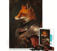 Royal Knight Fox Jigsaw Puzzles for Teenagers 1000 Piece Brain Workout Toy Mental Relax Art Assembly Unique Gift (38x52cm)