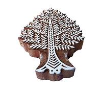 Royal Kraft Fabric Wood Block Large Cedar Tree Shape Big Printing Stamp