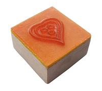 Royal Kraft Heart Wooden Rubber Stamp - DIY Block Printing on Paper, Fabric, Henna Rtag046