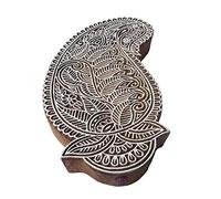 Royal Kraft Original Wooden Stamp Large Paisley Pattern Big Printing Block