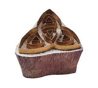 Royal Kraft Star Brass Wooden Stamps for Block Printing on Clay, Pottery, Fabric Btag177