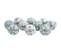Royal Kraft Vintage Hand Painted Ceramic Knobs for Kitchen Cabinets, Doors, Drawers, Wardrobe, Closet, 10 Designs x 2 Pieces, 20 Knobs, Sknob004_20