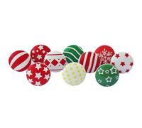 Royal Kraft Vintage Red and Green Painted Ceramic Knobs for Kitchen Cabinets, Doors, Drawers, Closet, Sideboard, Set of 10, Sknob021