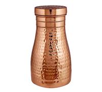 Royal Kurta Pure Copper Hammered Design Copper Water Bottle/Pitchers/Jug/Bed Room Jar/Bedside Carafes with Tumbler with Lid 1000 ML