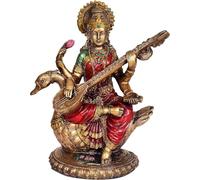 Royal Kurta Statue Lakshmi Indian God of Good Luck of Wisdom and Wealth Hinduism Figure India
