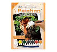 Royal & Langnickel 11 x 15 inch Thirsty Tiger Pre-Printed Paint by Number Painting Set,Blue