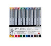 Royal & Langnickel - 12pc Graphic Microbrush Artist Markers