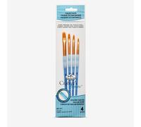 Royal & Langnickel : 4Pc Golden Taklon Filbert Brush Set