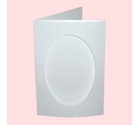 Royal & Langnickel 5 X A6 white double fold card blanks with and oval shaped aperture