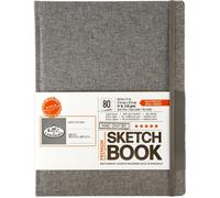 Royal & Langnickel 8.5 x 11 inch Grey Fabric HARDBOUND Sketchbook