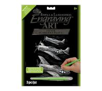 Royal & Langnickel 8 x 10 inch Fighter Planes Pre-Printed Foil Set - Silver