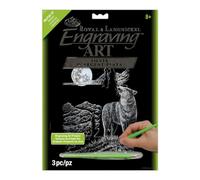 Royal & Langnickel 8 x 10 inch Wolf Moon Pre-Printed Foil Set - Silver
