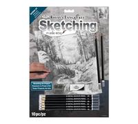 Royal & Langnickel 9 x 11 inch Shadow Lake Pre-Printed Sketching Made Easy Drawing Set