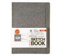 Royal & Langnickel 9 x 12 inch Grey Fabric HARDBOUND Sketchbook