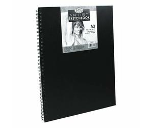 Royal & Langnickel A3 Hard Back Spiral Bound Artist Sketch Book 80 Page Drawing