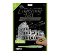 Royal & Langnickel A4 "Coliseum Engraving Art" Pre-Printed Board - Silver