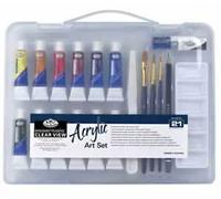 Royal & Langnickel Essentials Clear View Small Case Acrylic Art Set