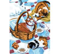 Royal & Langnickel Colour Pencil by Numbers Family Pets Designed Painting Set