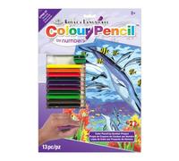 Royal & Langnickel Colour Pencil by Numbers Sea Animals Designed Painting Set
