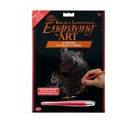 Royal & Langnickel Copper Engraving Art A4 Size Lioness and Cub Designed Painting Set