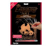 Royal & Langnickel Copper Engraving Art A4 Size Panda and Baby Designed Painting Set