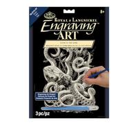 Royal & Langnickel Glow In The Dark Engraving Art A4 Size Octopus Designed Painting Set
