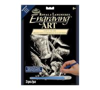 Royal & Langnickel Glow In The Dark Engraving Art A4 Size Pterodactyl Designed Painting Set