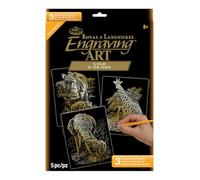 Royal & Langnickel Gold Engraving Art A4 Gold African Animals Designed Painting Set