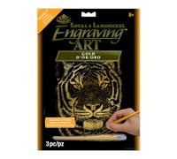Royal & Langnickel Gold Engraving Art A4 Size Bengal Tiger Designed Painting Set