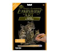 Fox and Cubs Art Engraving [Set of 2]