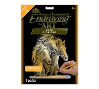 Royal & Langnickel Gold Engraving Art A4 Size Horses Designed Painting Set