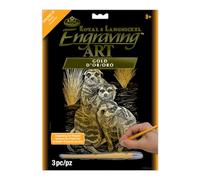 Royal & Langnickel Gold Engraving Art A4 Size Meer Cats Designed Painting Set