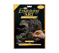 Royal & Langnickel Gold Engraving Art A4 Size Otters Designed Painting Set