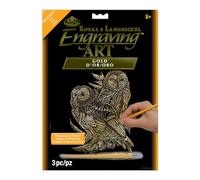 Royal & Langnickel Gold Engraving Art A4 Size Owls Designed Painting Set