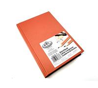 Royal & Langnickel Orange A5 Sketchbook Cartridge Drawing Paper Artist Sketch Book Pad Casebound 110gsm 220 Pages (14cm x 21.6cm)