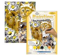 Royal & Langnickel Painting by Numbers A4 Size Kitten and Daisies Designed Painting Set