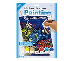 Royal & Langnickel Painting by Numbers A4 Size Underwater Life Designed Painting Set