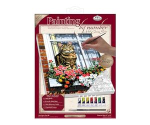 Royal & Langnickel Painting by Numbers Artist Canvas Series Cat in the Window Small Designed Painting Set