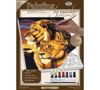 Paint By Number Kit Artist Canvas Series 9"X12"-Lion & Lioness