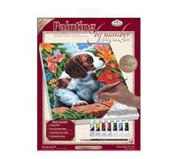 Royal & Langnickel Painting by Numbers Artist Canvas Series Puppy and Flowers Small Designed Painting Set