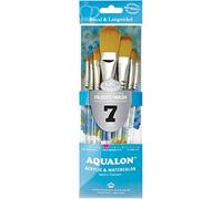 Royal & Langnickel (R) Aqualon Filbert Brush Set-7/Pkg, Synthetic, 7/Pkg