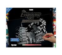 Royal & Langnickel Silver Engraving Art A3 Size Kyoto Temple Designed Painting Set